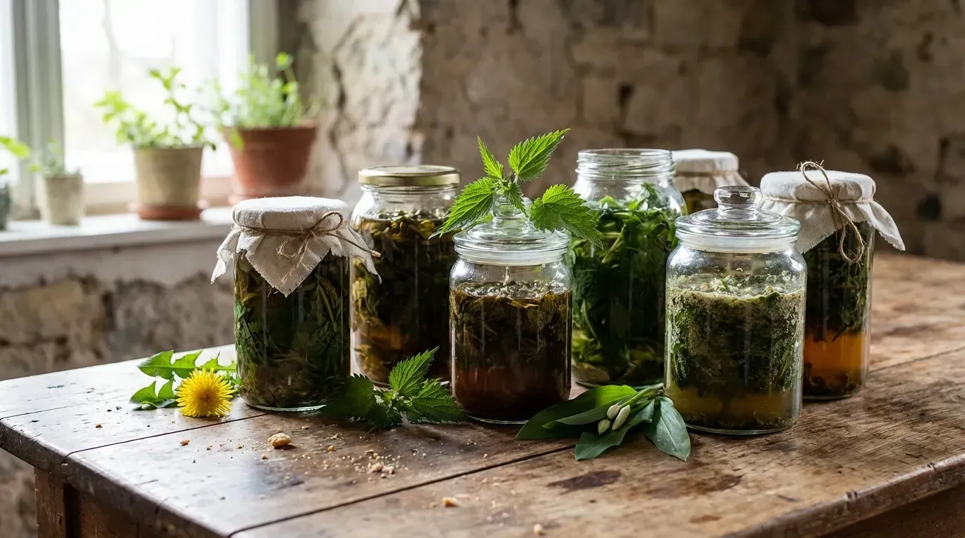Fermentieren von Wildkräutern: Die vergessene Kunst im Garten