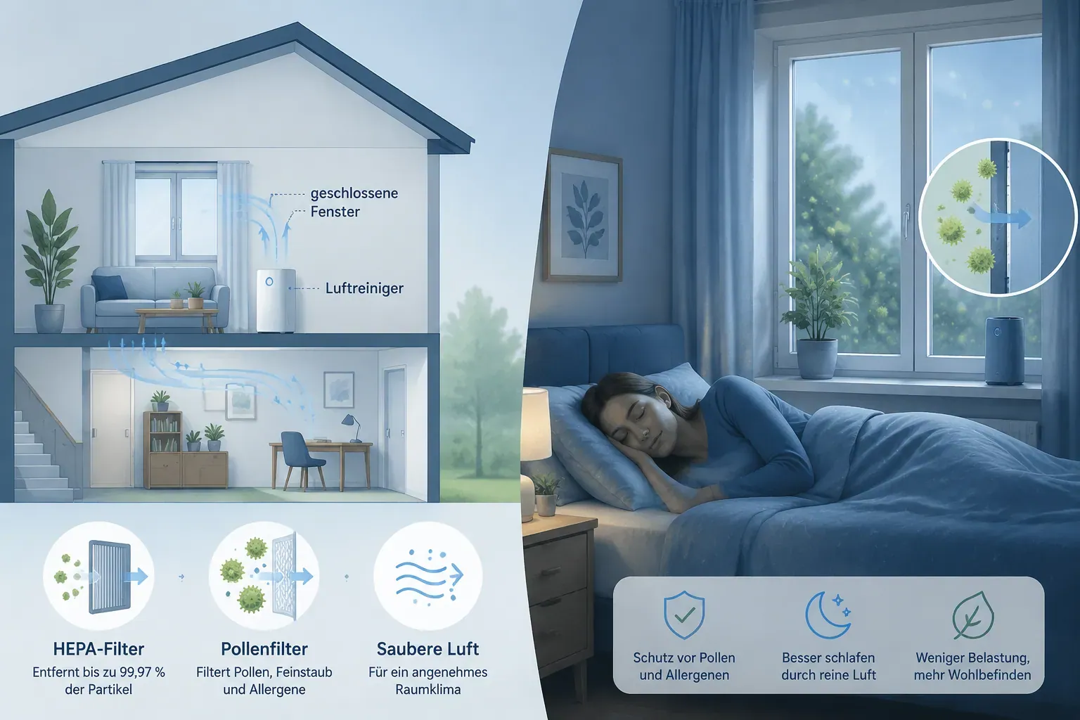 Wie schütze ich mich zuhause vor Pollen?