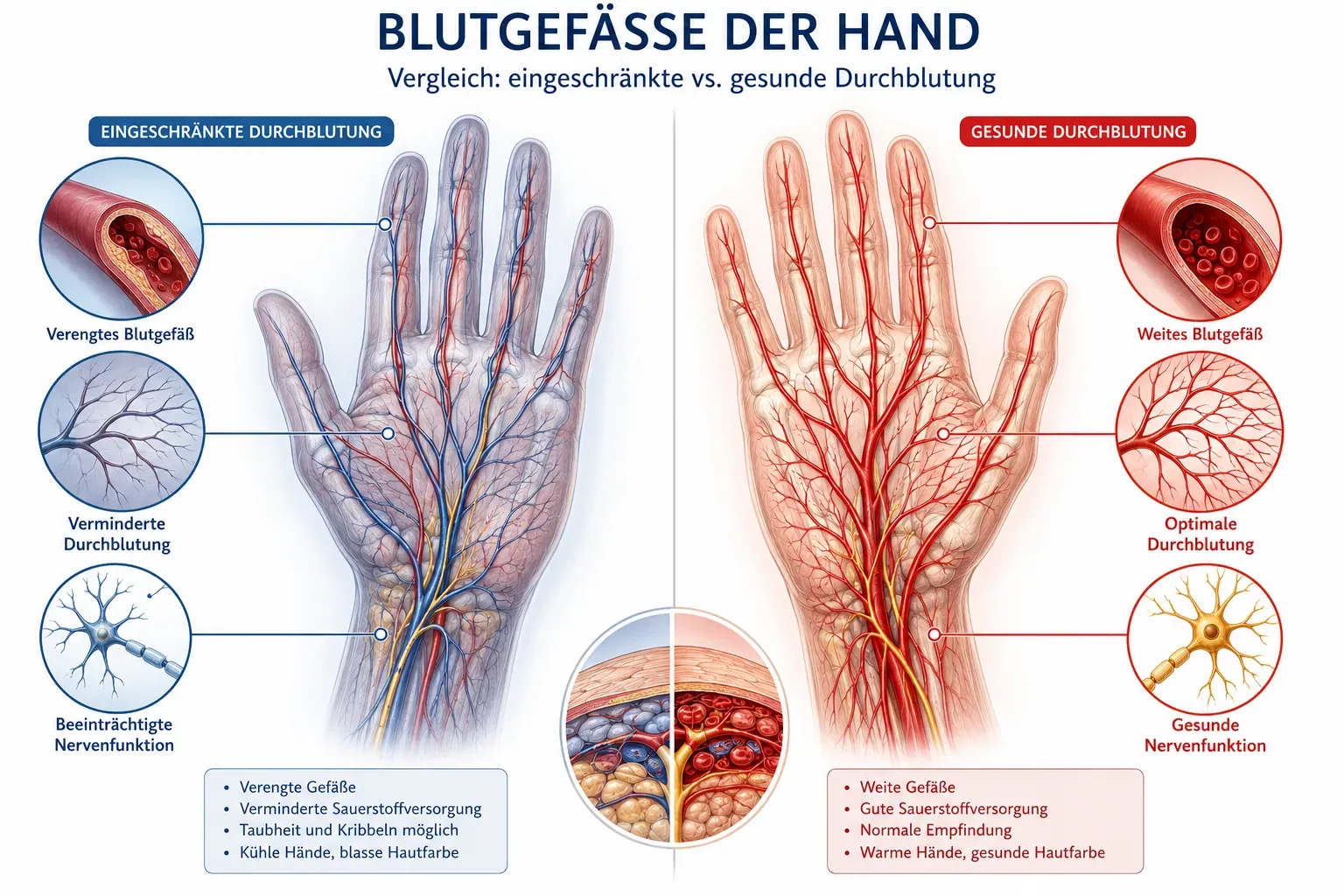 Sind kalte Hände ein Anzeichen für ernsthafte Gesundheitsprobleme?