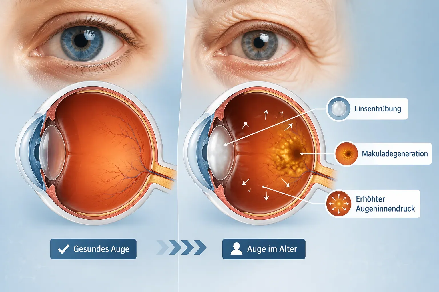 Was passiert mit meinen Augen, wenn ich älter werde?
