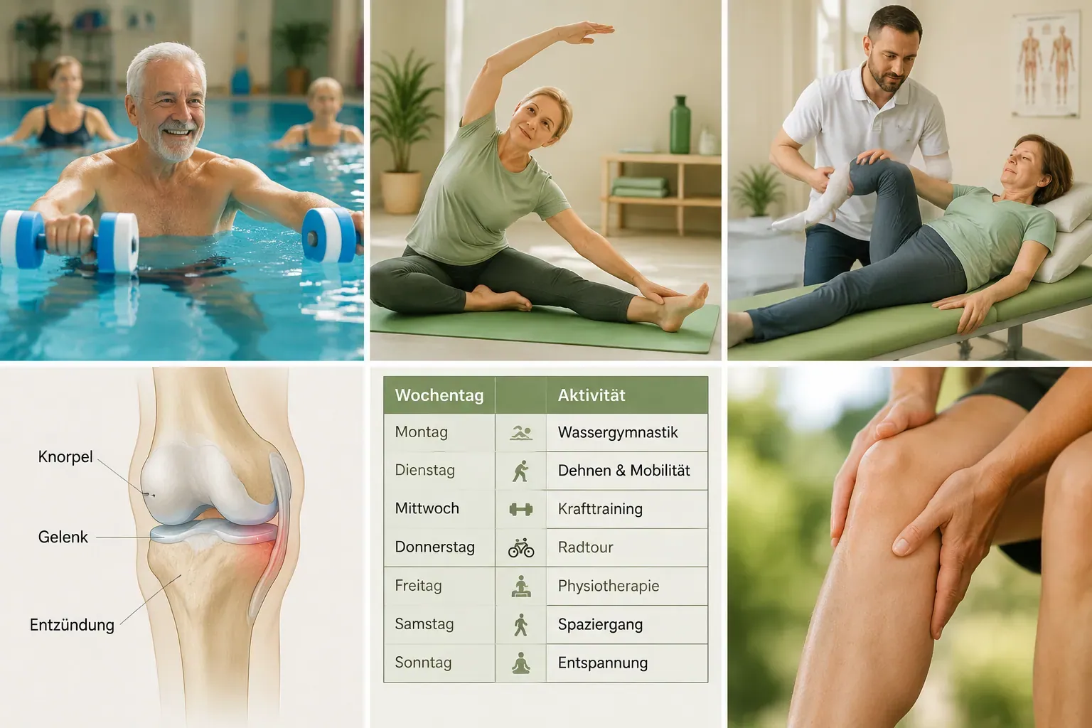 Wie Bewegung bei leichter Arthrose helfen kann: Die besten Sportarten